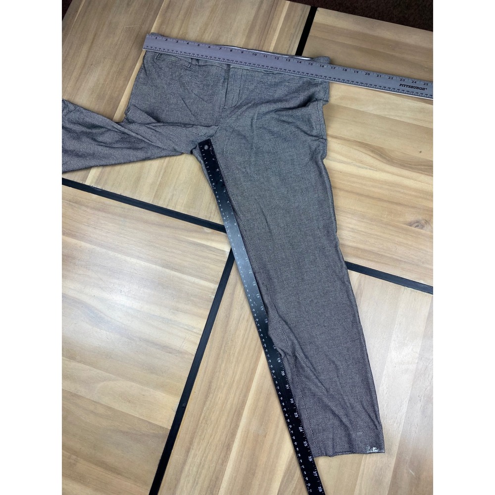 Banana Republic Sloan Ankle Pants Stretch Career Casual Black White Size 10 - Picture 7 of 9